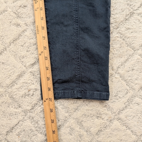 Veronica Beard Pants Womens 26 Blue Navy Karter Belted Paperbag Straight Leg - Picture 5 of 11